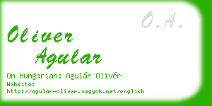 oliver agular business card